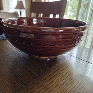 Vintage Marcrest Daisy Dot Large Stoneware Bowl Mid Century